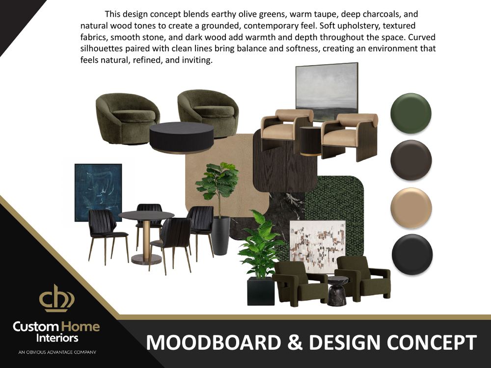 Moodboard and design concept page